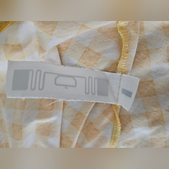 Lularoe Summer Sleeveless Midi Dress White & Yellow Gingham Plaid Size Large - Picture 11 of 11